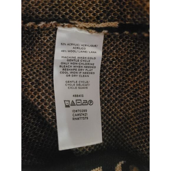 Ann Taylor wool blend leopard sweater dress - medium petite MP - Picture 4 of 4